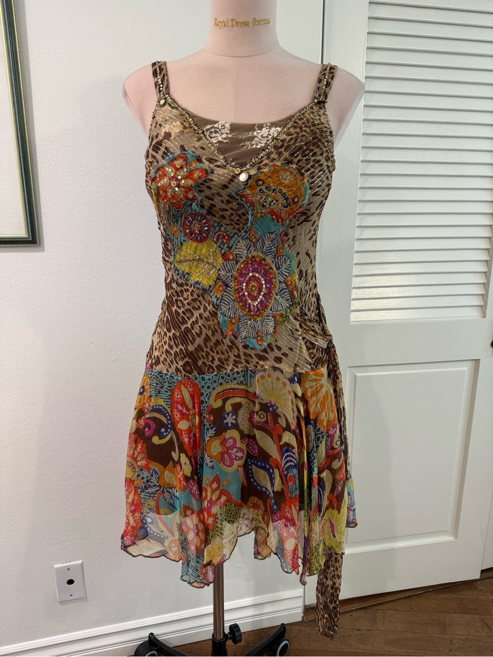 Derhy vintage chiffon party dress